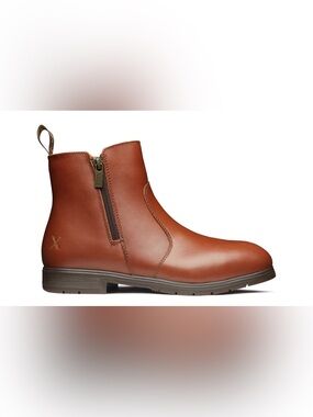Xena Omega Women's Side-Zip Steel Toe EH Safety Ankle Boots Bourbon Brown